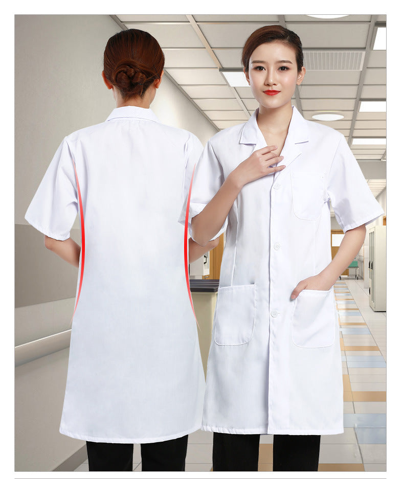 Short Sleeve White Lab Coat